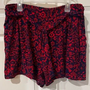 New without tags blue and red shorts with 2 pockets